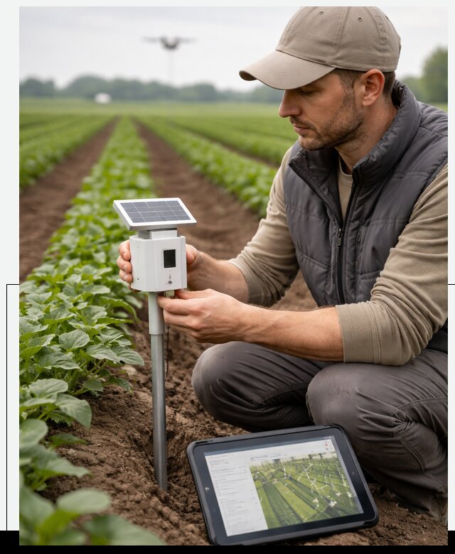 IoT мониторинг сельскохозяйственных полей и контроля в Волжском